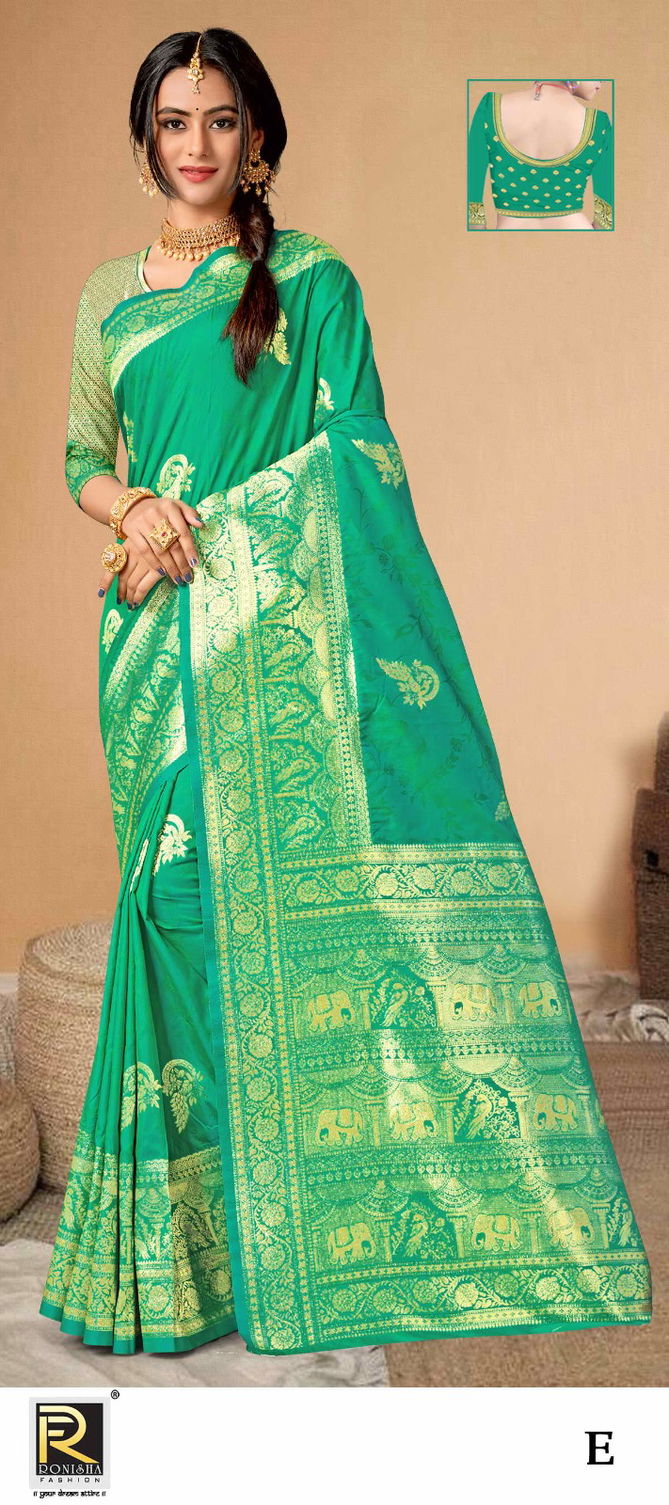 Ronisha Ruby Designer Banarasi Silk Sarees Catalog
